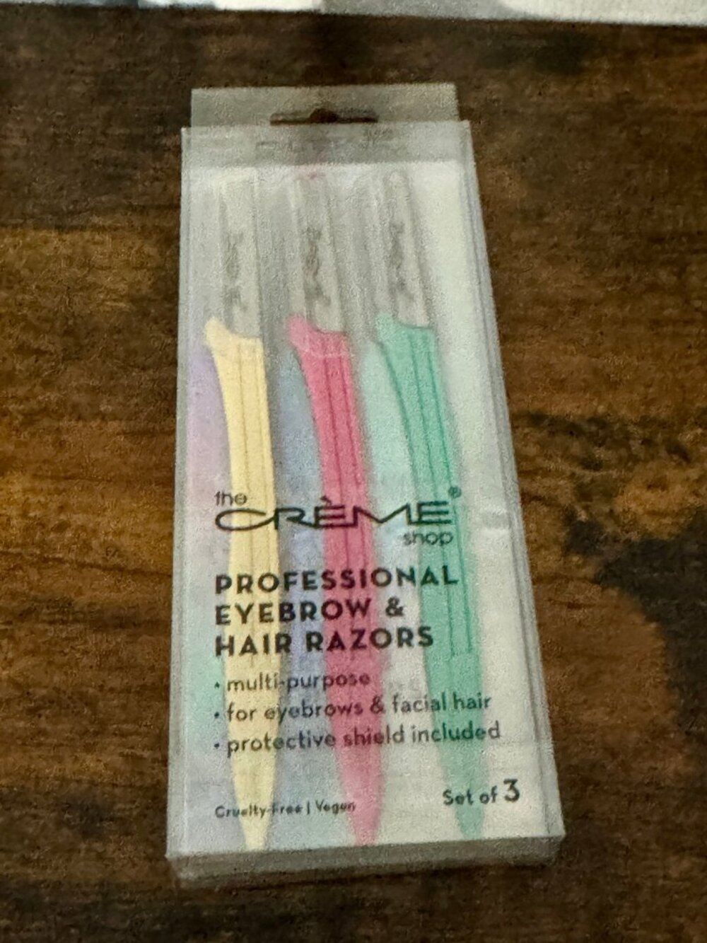 The Creme Shop Professional Eyebrow and Hair Razors New in Box Set of 3
